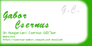 gabor csernus business card
